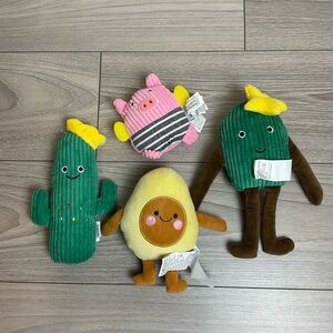 Bundle of Miniso Squeaking plush dog toys NWOT